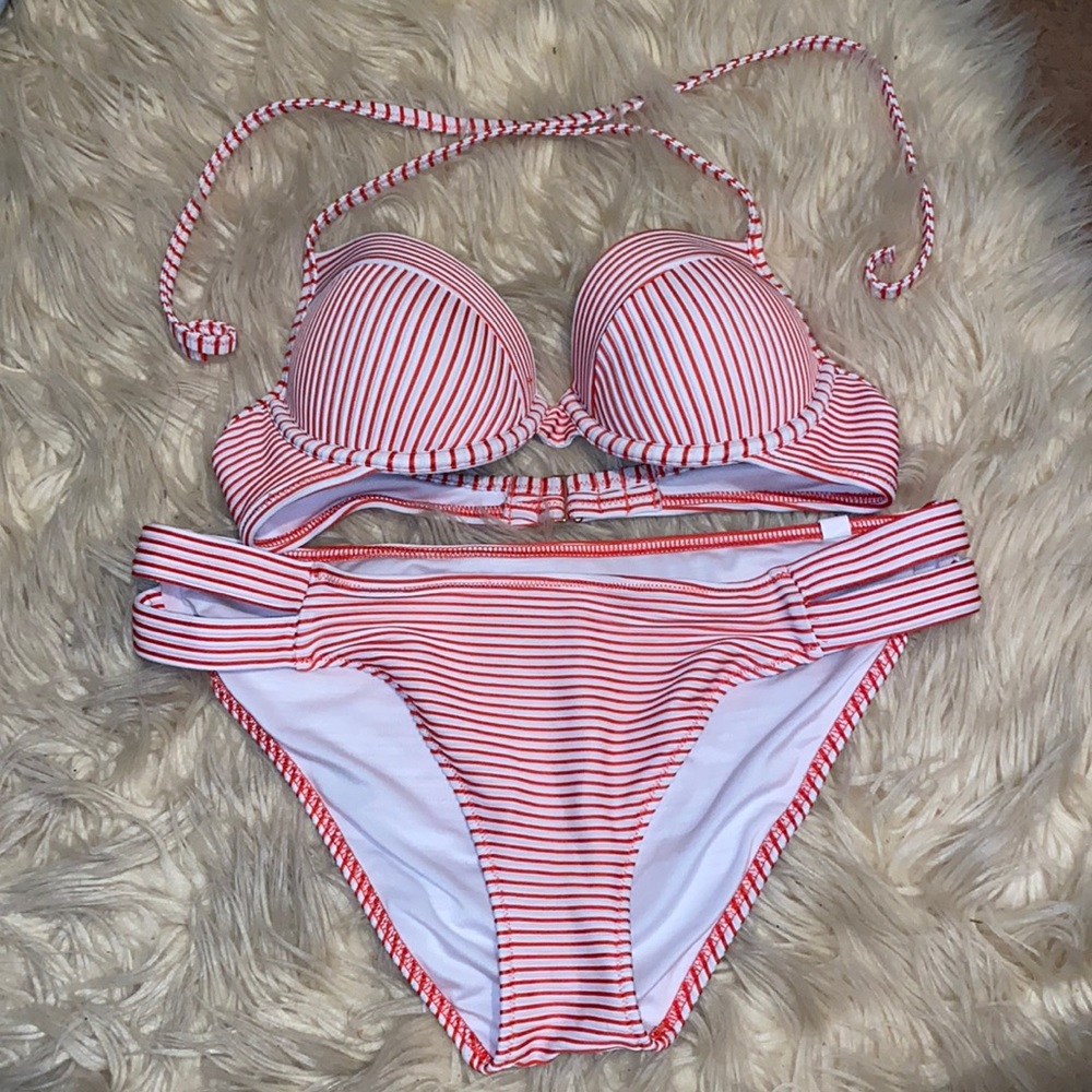 Striped Swimsuit Set